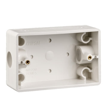 Clipsal Solid Mounting Block 38mm Deep White - 238-WE