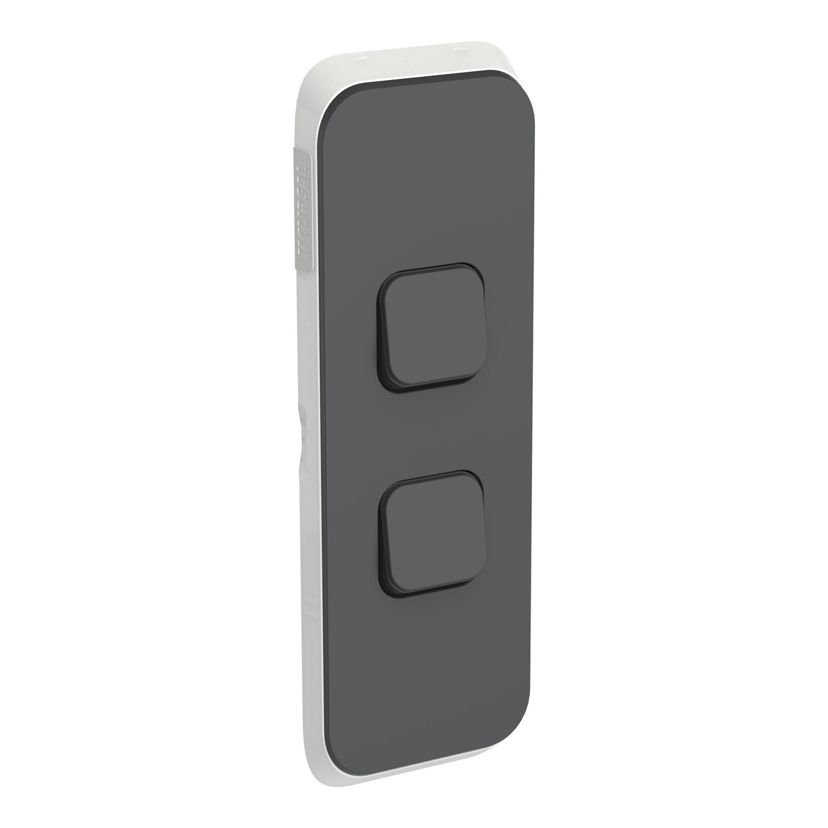 Clipsal Iconic Switch Plate Skin 2 Gang Vertical Mount Clip-On Anthracite - 3042AC-AN - ARCK Electrical Wholesale Supplies