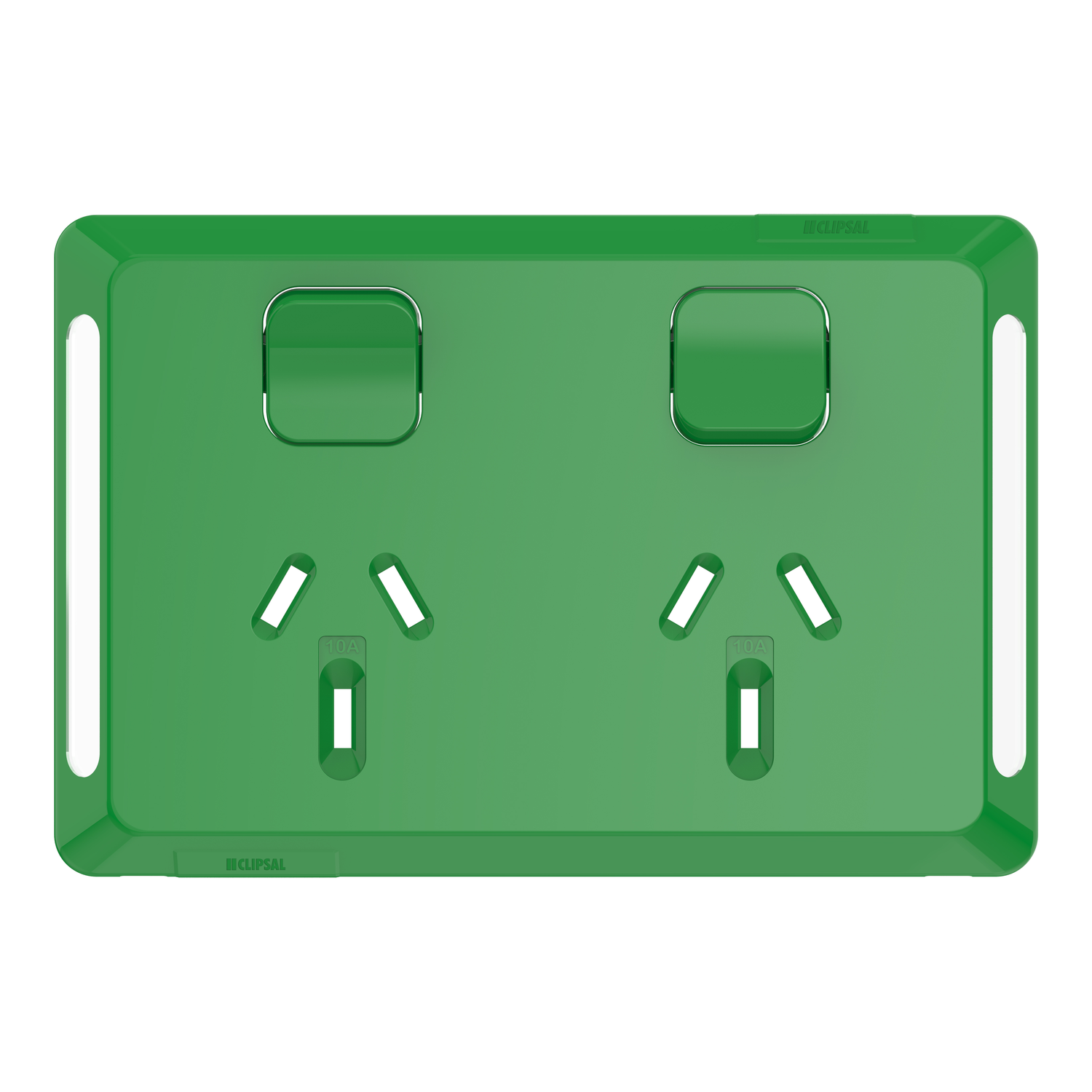 Clipsal Pro Series Twin Power Point Skin Horizontal Mount 250V 10A - P3025C-GR - ARCK Electrical Wholesale Supplies