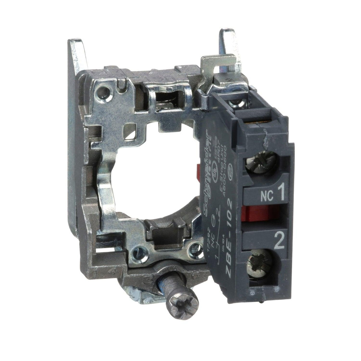 Clipsal Single contact block with body/fixing collar 1NC screw clamp terminal - ZB4BZ102