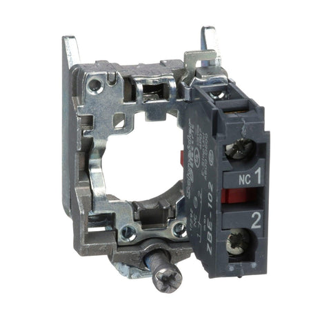 Clipsal Single contact block with body/fixing collar 1NC screw clamp terminal - ZB4BZ102