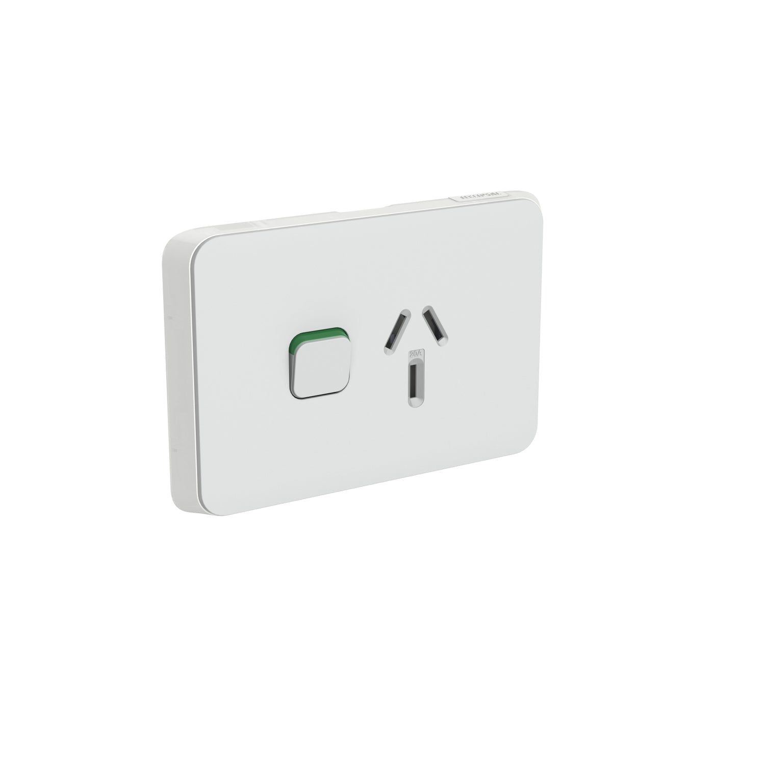 Clipsal Iconic Single Power Point Skin Horizontal Mount 250V 20A Cool Grey - 3015/20C-CY - ARCK Electrical Wholesale Supplies