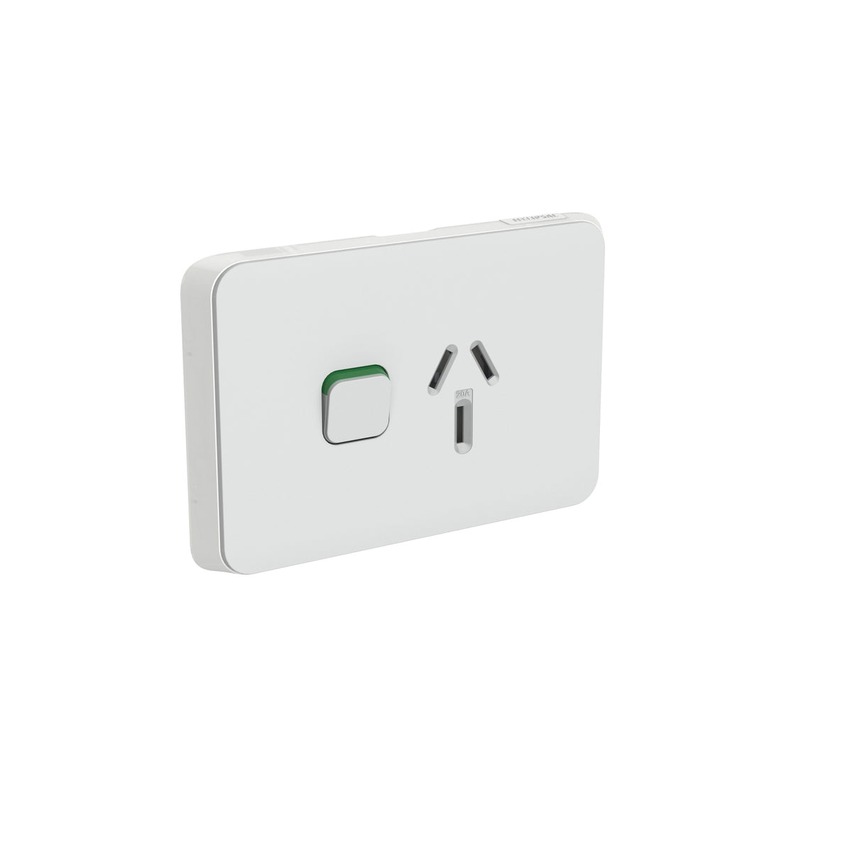 Clipsal Iconic Single Power Point Skin Horizontal Mount 250V 20A Cool Grey - 3015/20C-CY - ARCK Electrical Wholesale Supplies