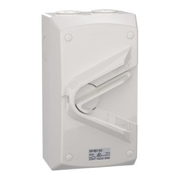 Clipsal 1P 40A Weatherproof Isolating Switch - WHB140-RG