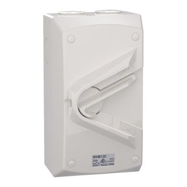 Clipsal 1P 20A Weatherproof Isolating Switch - WHB120-RG