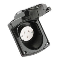 Clipsal 10A Auto Switched Caravan Socket Outlet Black - 415VF-BK