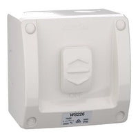 Clipsal Single Weatherproof Switch IP66 - WS226-RG