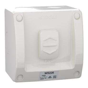 Clipsal Single Weatherproof Switch IP66 - WS226-RG