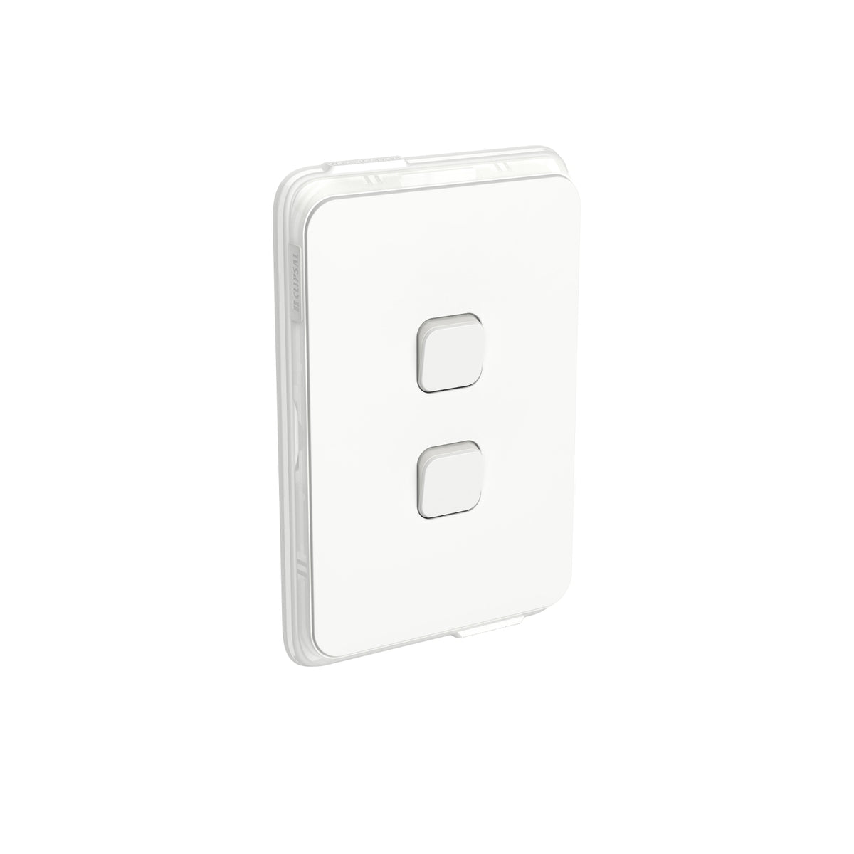 Clipsal Iconic Switch Vertical 2 Gang 1/2 Way 10AX 230/240V Vivid White - 3042V44-VW - ARCK Electrical Wholesale Supplies