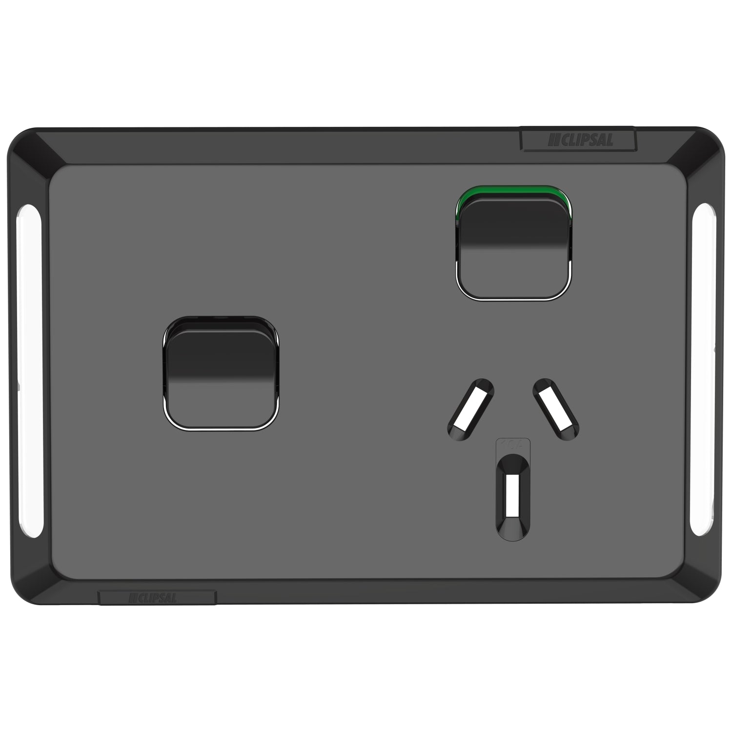 Clipsal Pro Series Single Power Point Skin Horizontal Mount 1ExBlank 10A Black - P3015XC-BK - ARCK Electrical Wholesale Supplies