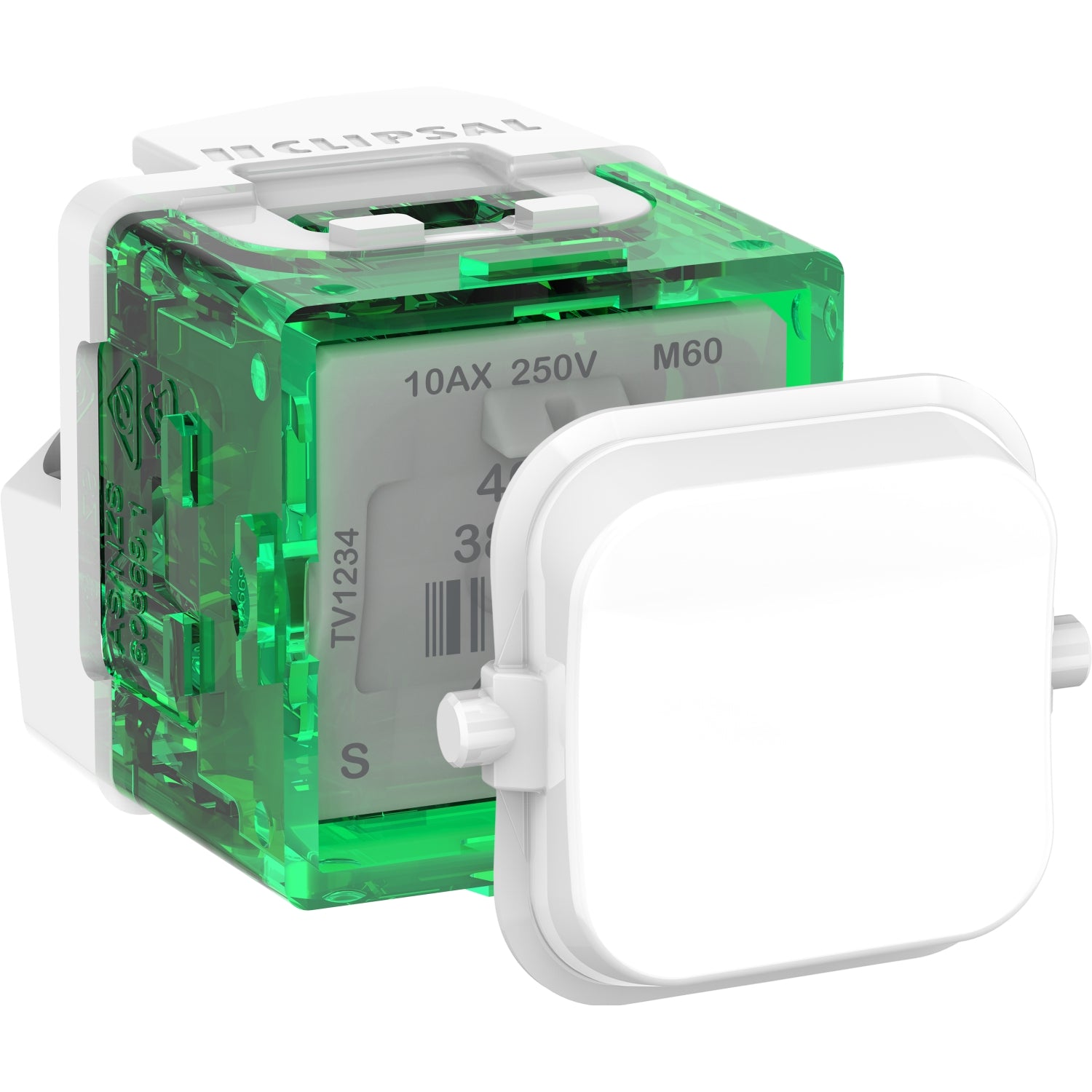 Clipsal Pro Series Switch Mechanism Bell Press Return 230/240V 10A Extra Vivid White - P40MBPR-XW - ARCK Electrical Wholesale Supplies