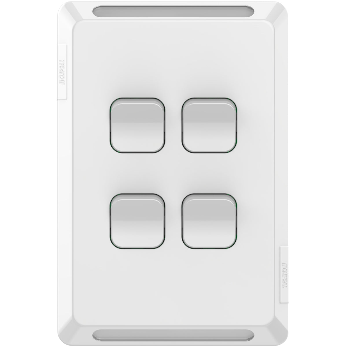 Clipsal Pro Series Gridplate and Skin 4 Gang Vertical/Horizontal Mount Extra Vivid White - P3044VH-XW - ARCK Electrical Wholesale Supplies