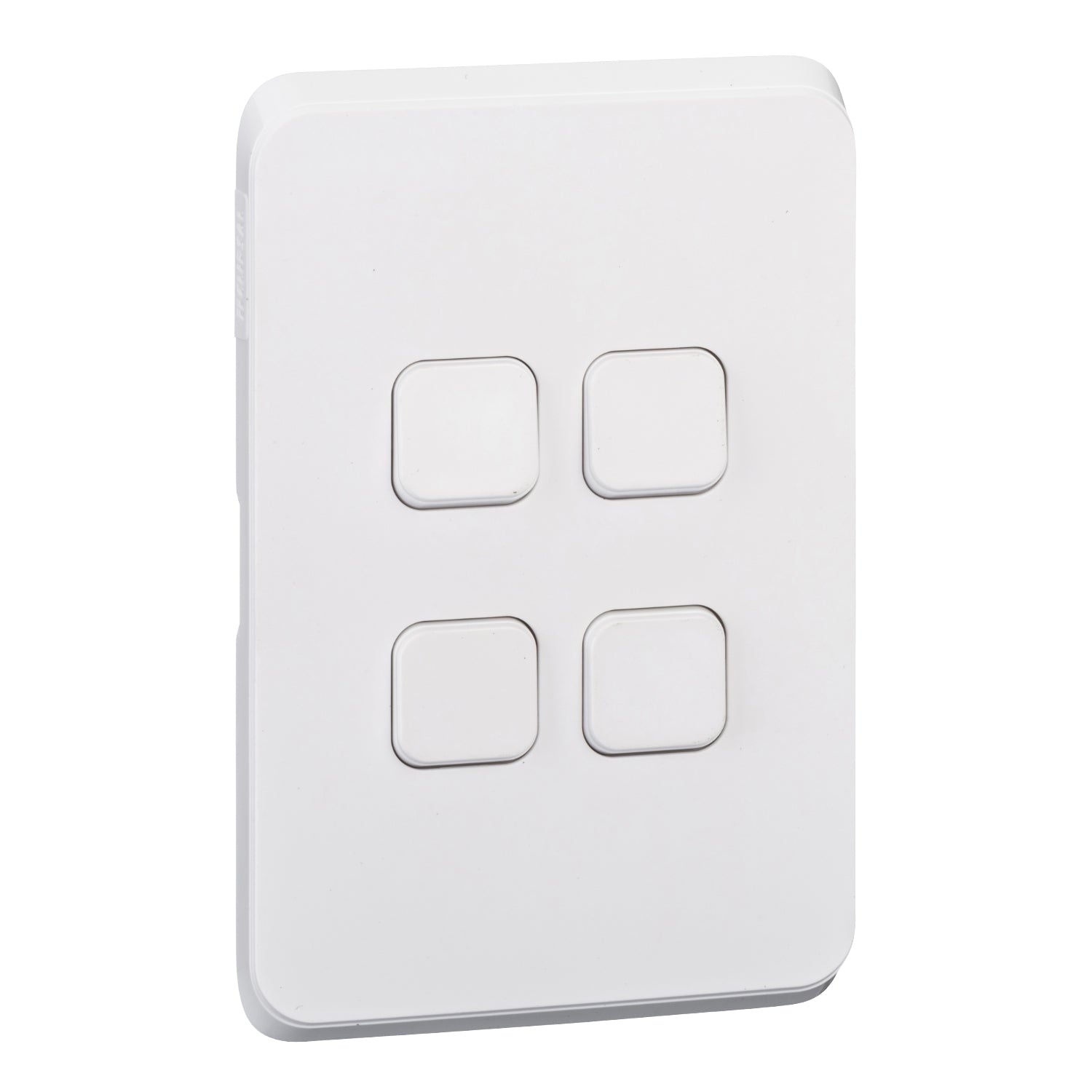Clipsal Iconic 4 Gang Switch Skin Extra Vivid White - 3044C-XW - ARCK Electrical Wholesale Supplies