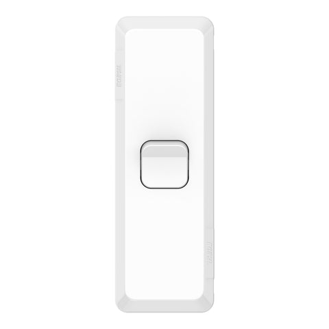 Clipsal Pro Series Architrave Switch Vertical Mount 1 Gang 230/240V Extra Vivid White - P3041A-XW - ARCK Electrical Wholesale Supplies