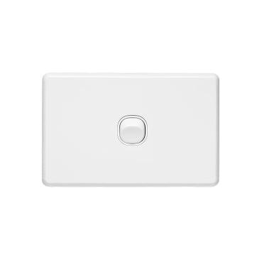 Clipsal Classic C2000 Series Flush Switch 1 Gang, 250VAC, 10A, Standard, Horizontal - C2031HA-WE