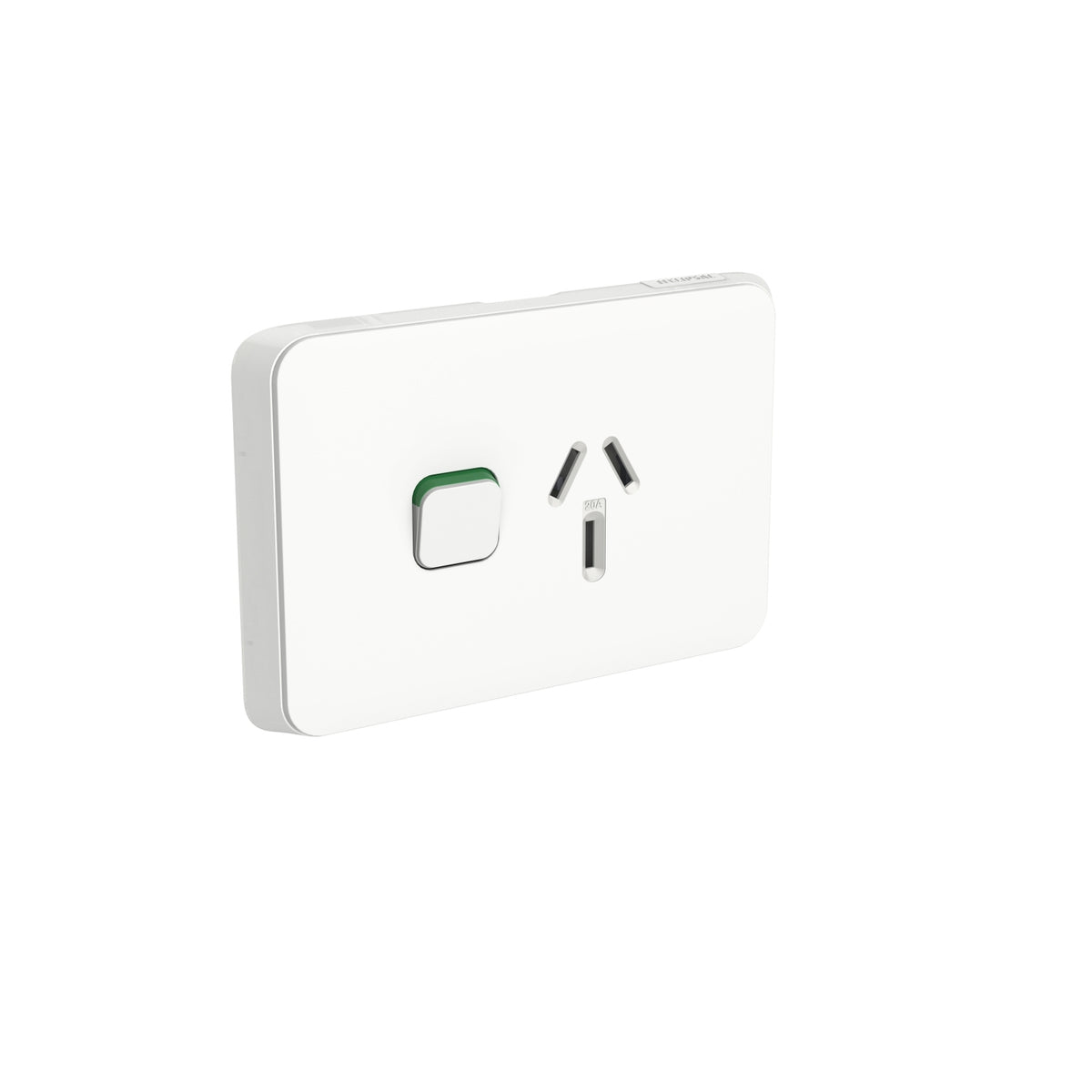 Clipsal Iconic Single Power Point Skin Horizontal Mount 250V 20A Vivid White - 3015/20C-VW - ARCK Electrical Wholesale Supplies