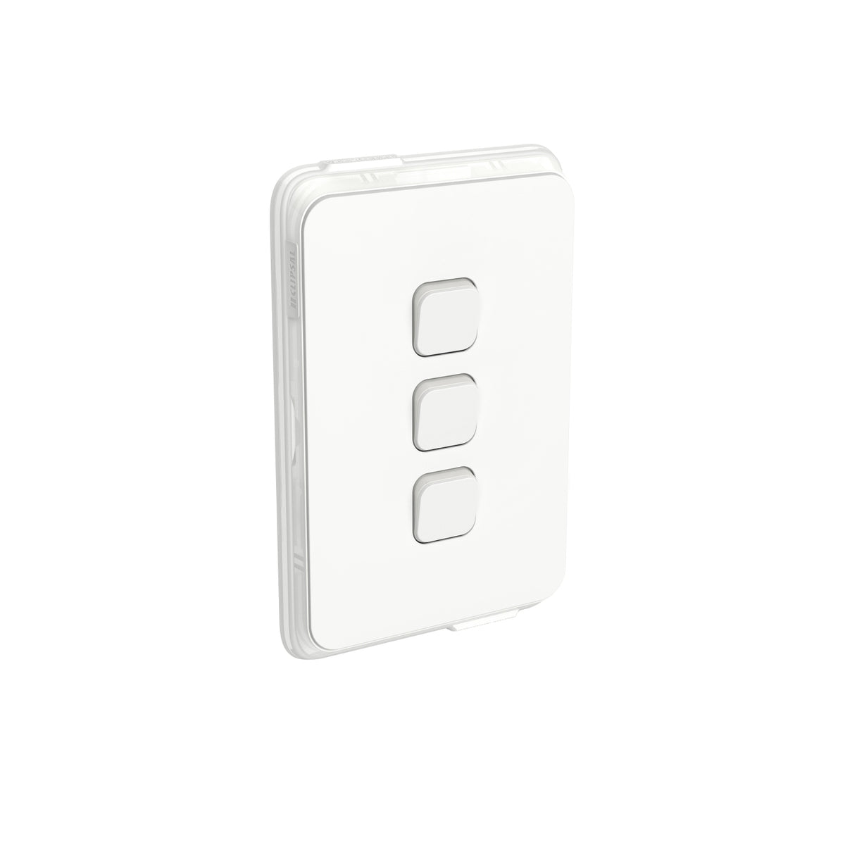Clipsal Iconic Switch Vertical 3 Gang 1/2 Way 10AX 230/240V Vivid White - 3043V44-VW - ARCK Electrical Wholesale Supplies