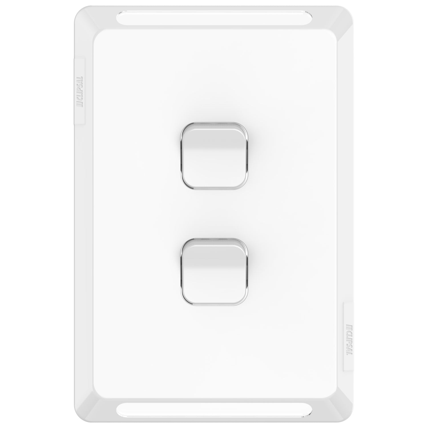 Clipsal Pro Series Switch Plate Skin 2 Gang Horizontal/Vertical Mount Extra Vivid White - P3042C-XW - ARCK Electrical Wholesale Supplies