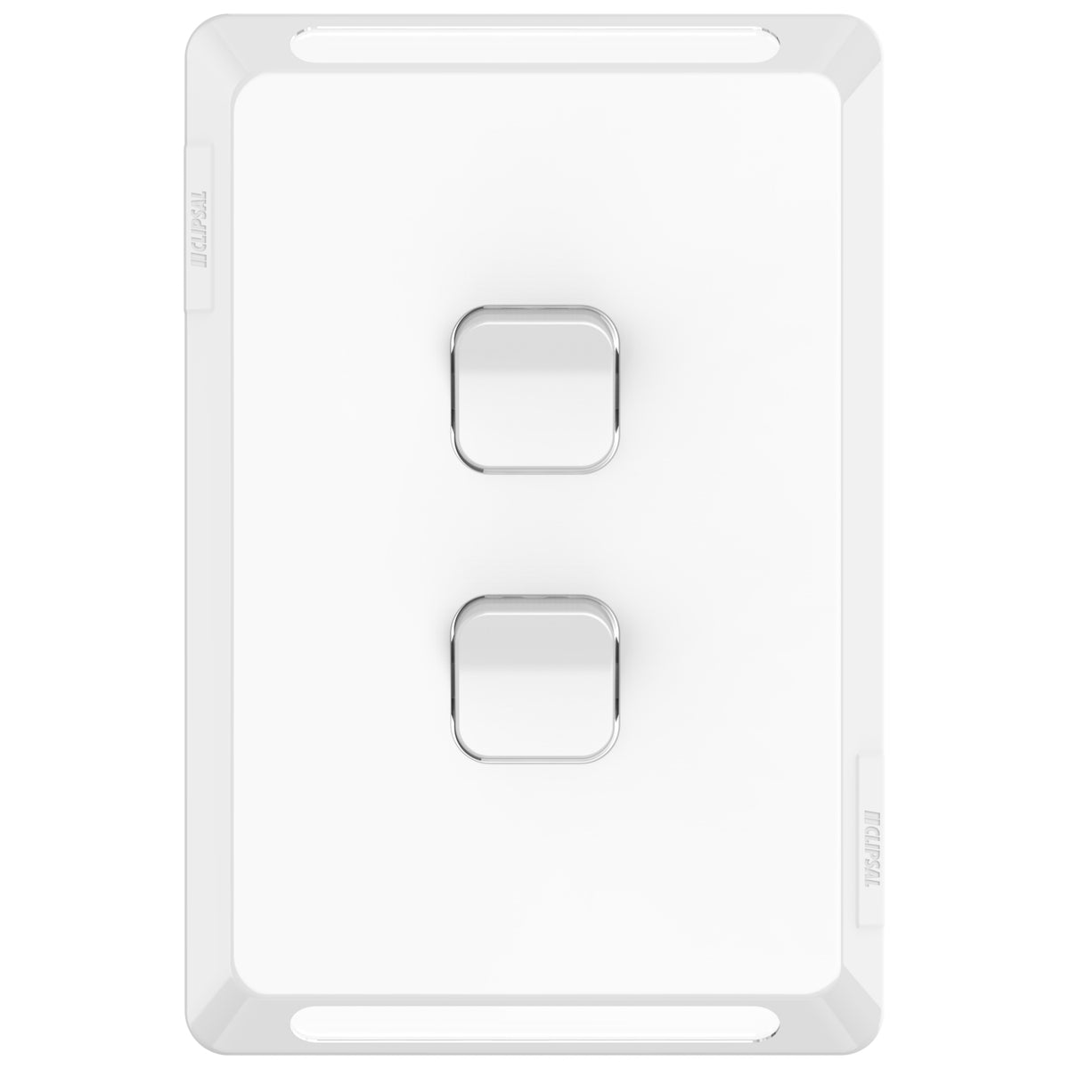 Clipsal Pro Series Switch Plate Skin 2 Gang Horizontal/Vertical Mount Extra Vivid White - P3042C-XW - ARCK Electrical Wholesale Supplies