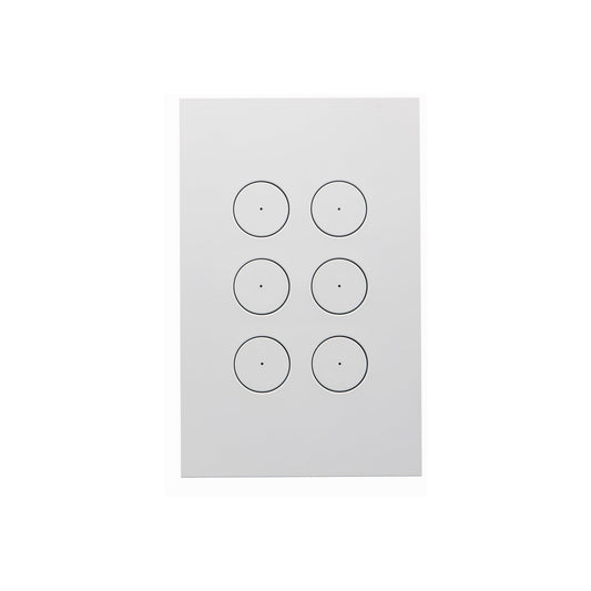 Clipsal Saturn ZEN 6 Gang Grid & Plate White - Z4066VH-ZW - ARCK Electrical Wholesale Supplies