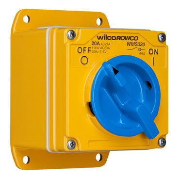 Clipsal WilcoROWCO Metal Clad 3 Pole 20A Isolating Switch - WMS320