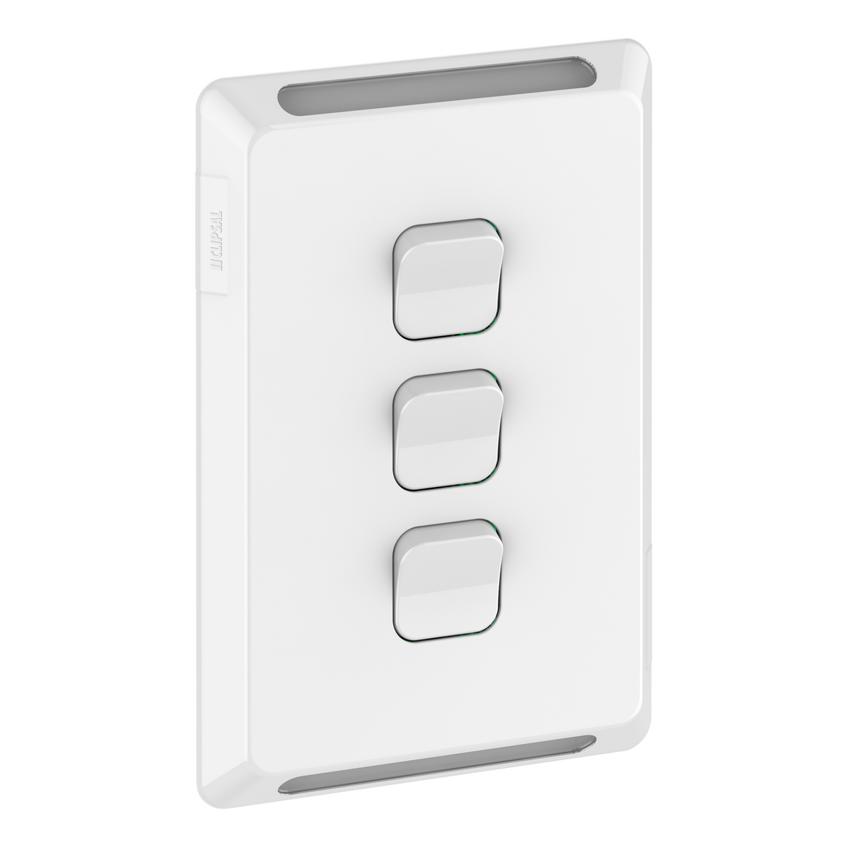 Clipsal Pro Series Flush Switch Vertical Mount 3 Gang 1-Way/2-Way Extra Vivid White - P3043VA-XW - ARCK Electrical Wholesale Supplies