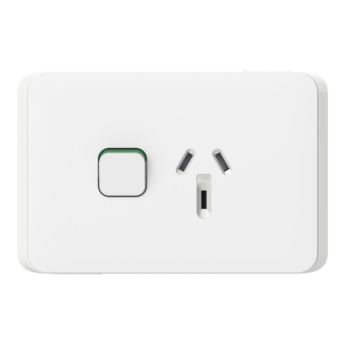 Clipsal Iconic Single Powerpoint 10A Skin Extra Vivid White - 3015C-XW - ARCK Electrical Wholesale Supplies
