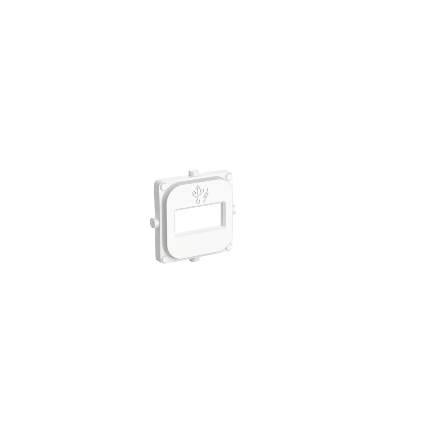 Clipsal Iconic USB Mechanism Cap Single USB Charger Vivid White - 40E1USBCAP-VW - ARCK Electrical Wholesale Supplies