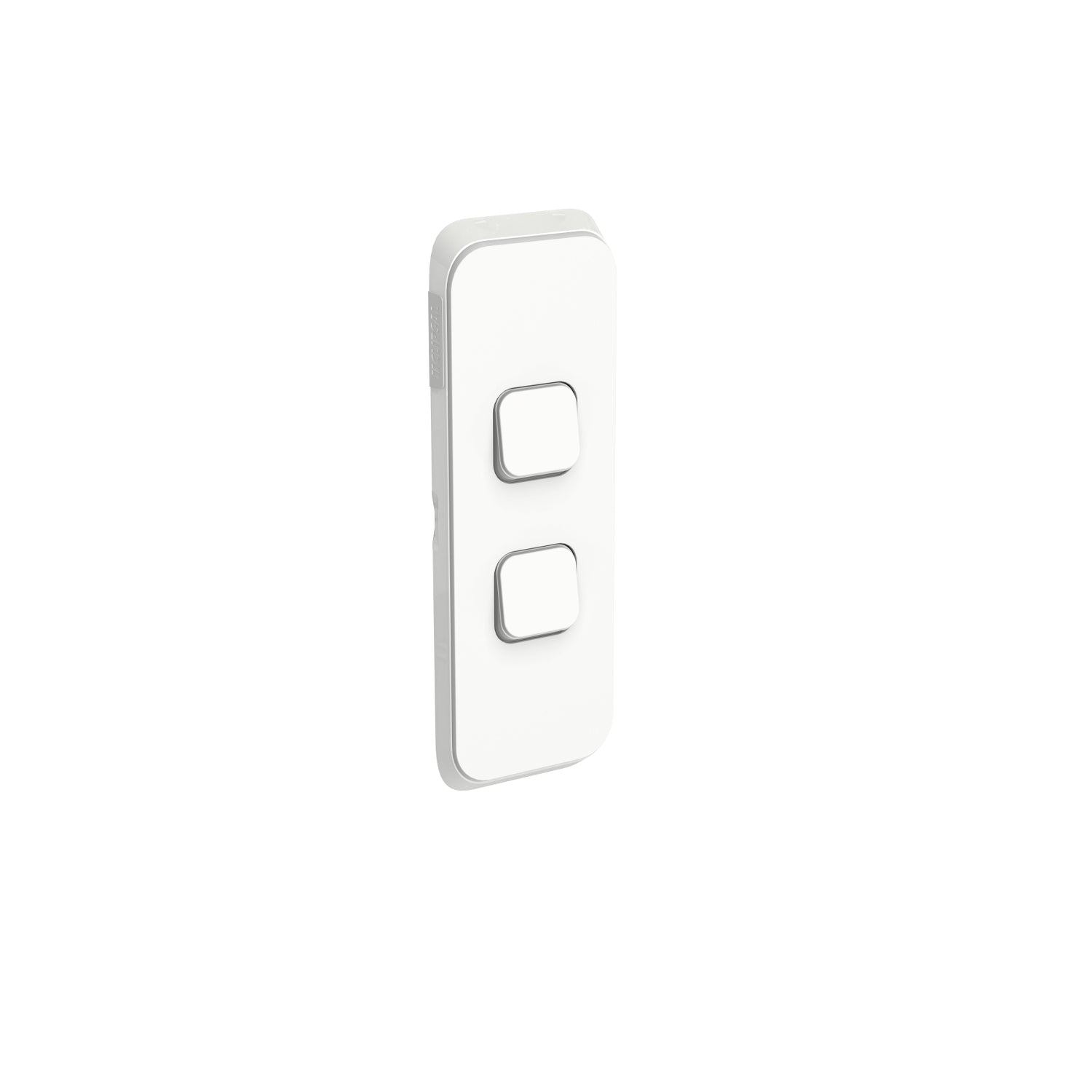 Clipsal Iconic Switch Plate Skin 2 Gang Vertical Mount Clip-On Vivid White - 3042AC-VW - ARCK Electrical Wholesale Supplies
