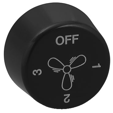 Clipsal Black 4 Position Fan C - 2031VF3CB-KB-BK