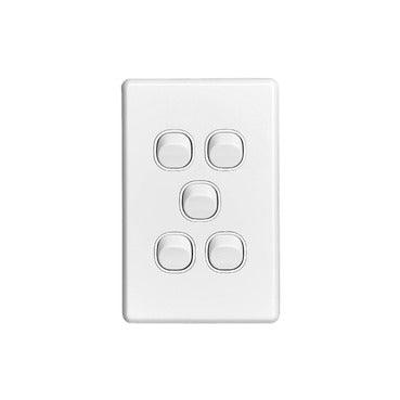 Clipsal Classic 5 Gang Switch - C2035VA-WE