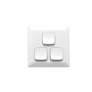 Clipsal Prestige 3 Gang Switch - P2033/2VA-WE