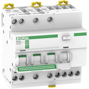 Clipsal 25A Max9 RCBO 3PN C| 30MA Type A - MX9R3525