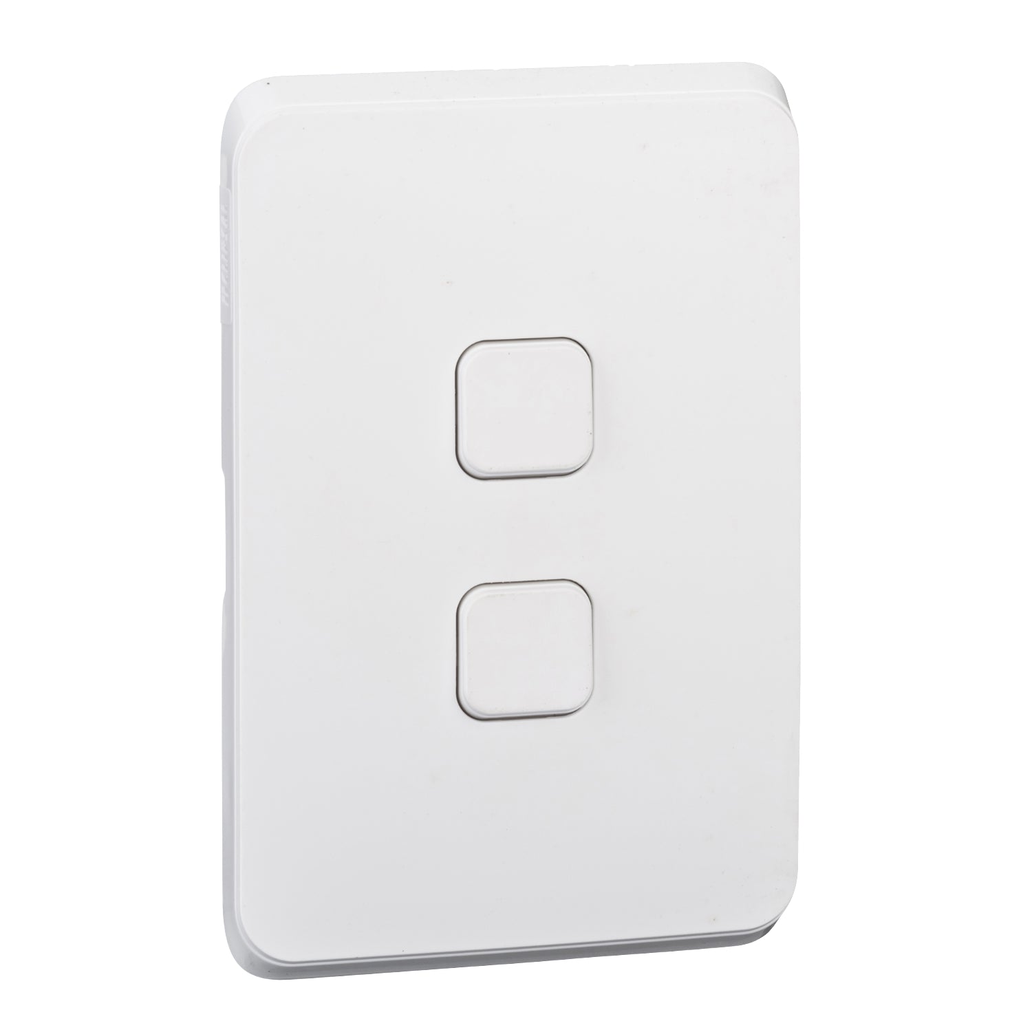 Clipsal Iconic Switch Plate Skin 2 Gang Horizontal/Vertical Mount Clip-On Extra Vivid White - 3042C-XW - ARCK Electrical Wholesale Supplies