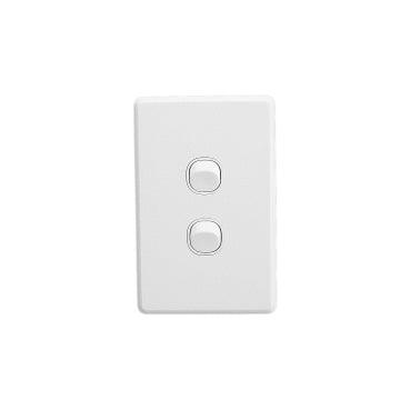 Clipsal 2 Gang Switch 10Amp (Clasic Series) White - C2032VA-WE