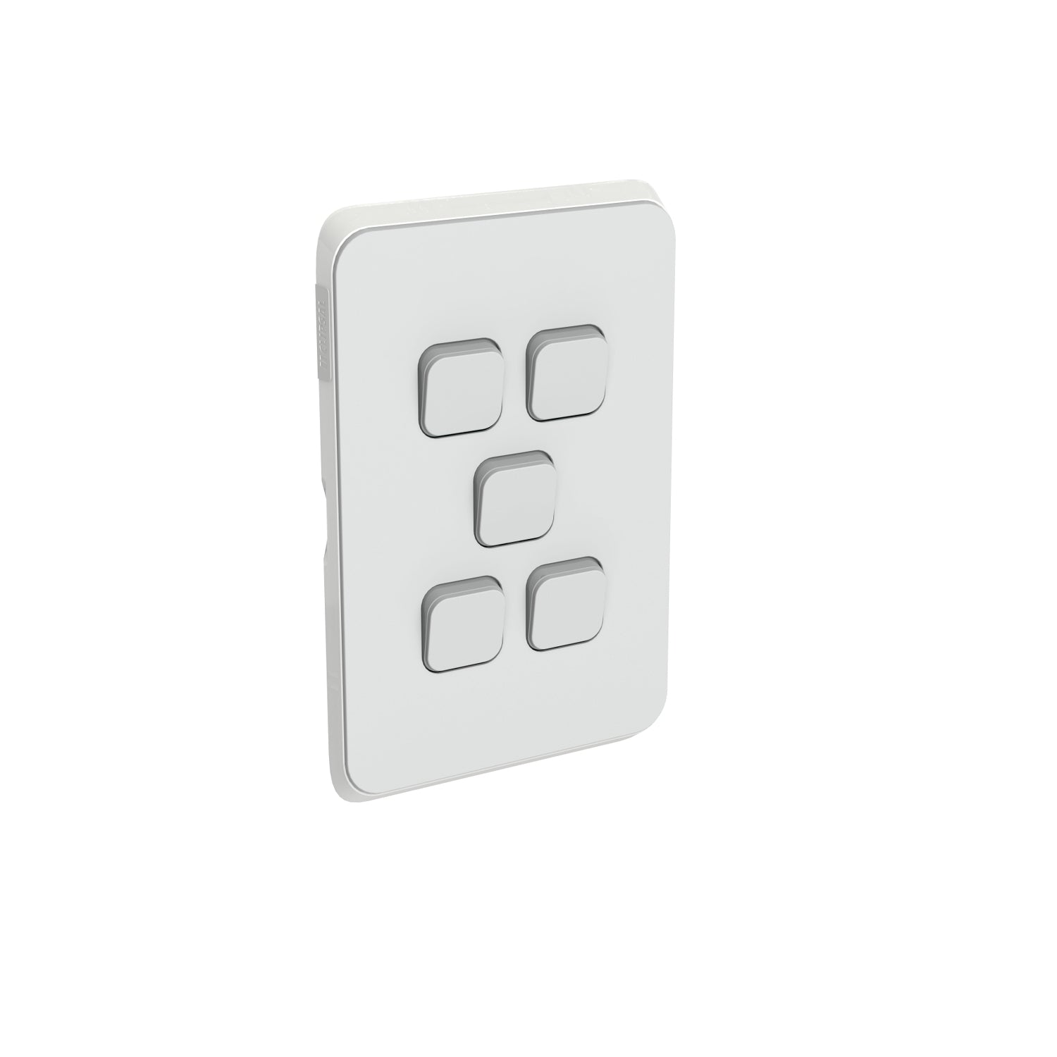 Clipsal Iconic Switch Plate Skin 5 Gang Horizontal/Vertical Mount Cool Grey - 3045C-CY - ARCK Electrical Wholesale Supplies