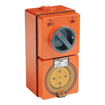 Clipsal 32 Amp 56 SERIES 5 Round Pins IP66 Industrial Switched Outlet Resistant White- 56C - ARCK Electrical Wholesale Supplies