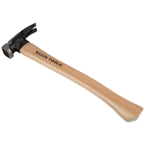 Klein Tools Milled Face Hickory Handle Hammer, 20-Ounce- A-H80920H