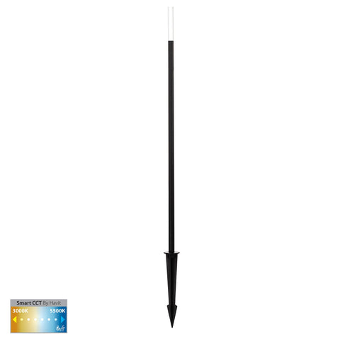 Drique Aluminium Black CCT LED Bollard Spike Light - HV1514CCT-BLK-24V