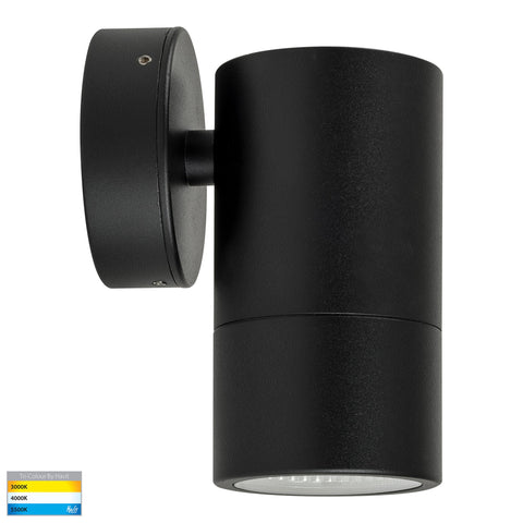 Maxi Tivah Aluminium Black TRI Colour Fixed Down Wall Pillar Lights - HV1128T