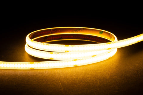 9.6w IP54 24v DC 3000K COB Dotless LED Strip - HV9761-IP54-320-3K-10M