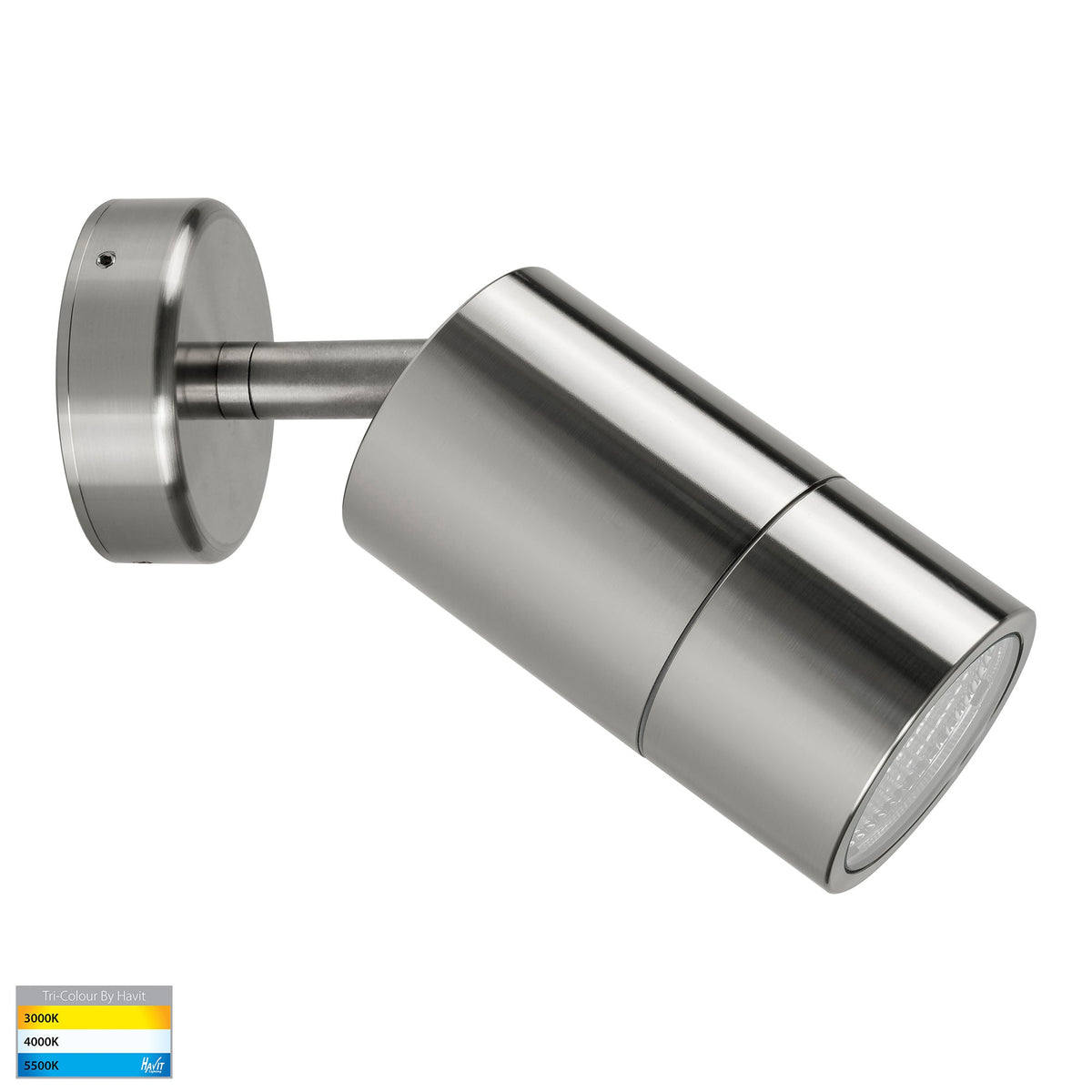Maxi Tivah 316 Stainless Steel TRI Colour Single Adjustable Wall Pillar Lights - HV1208T