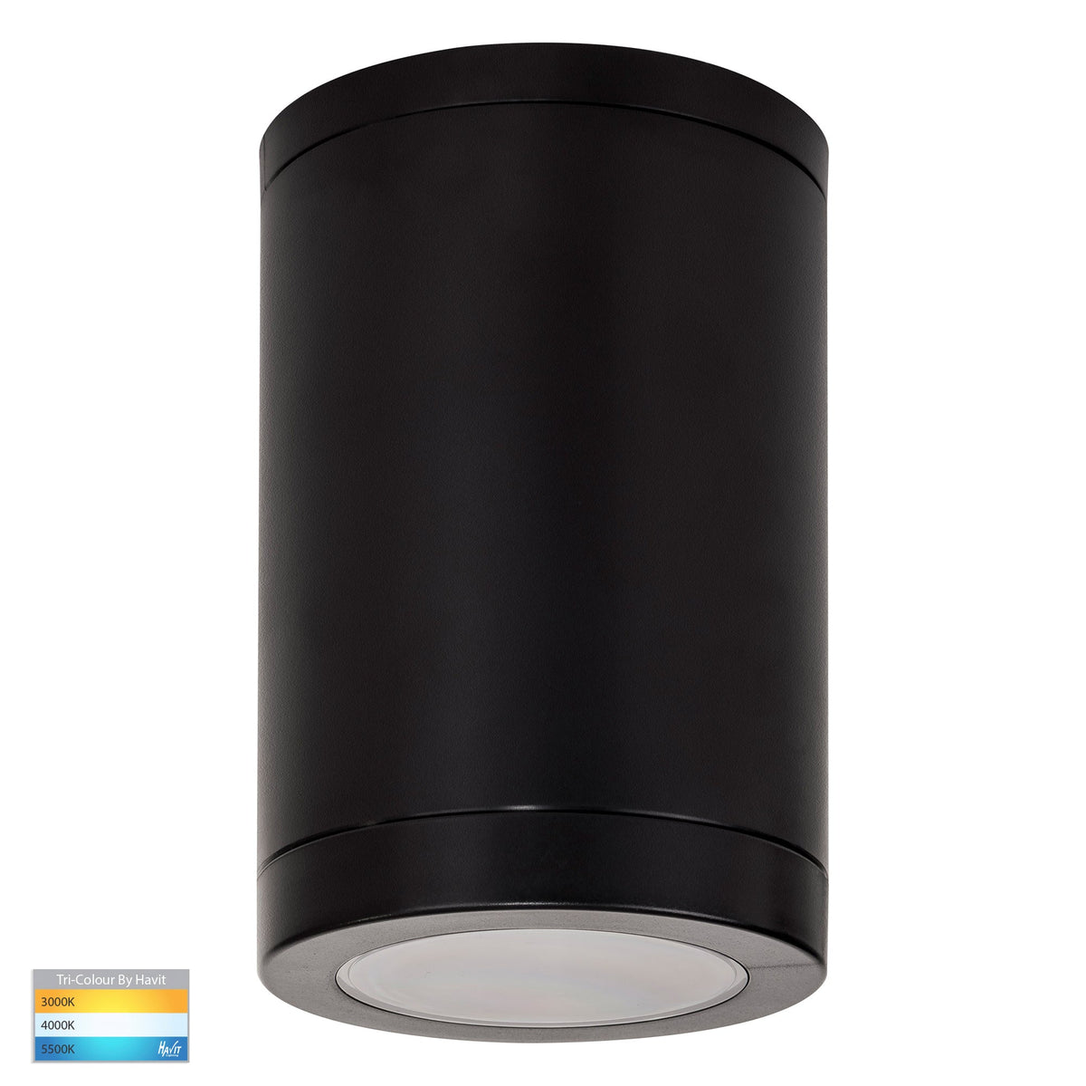 Lexan Black 9in1 Surface Mounted GU10 LED Downlight - HV5832T-BLK