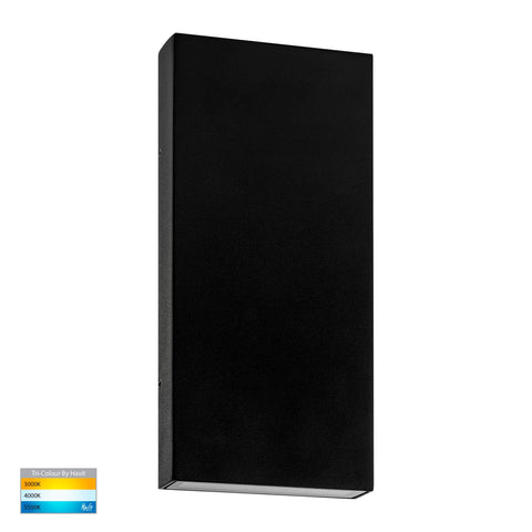 Essil Black Up & Down LED Wall Light - HV3649T-BLK-240V