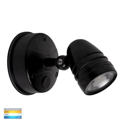 Focus Polycarbonate Black Single Adjustable Spot Light - HV3791T-BLK