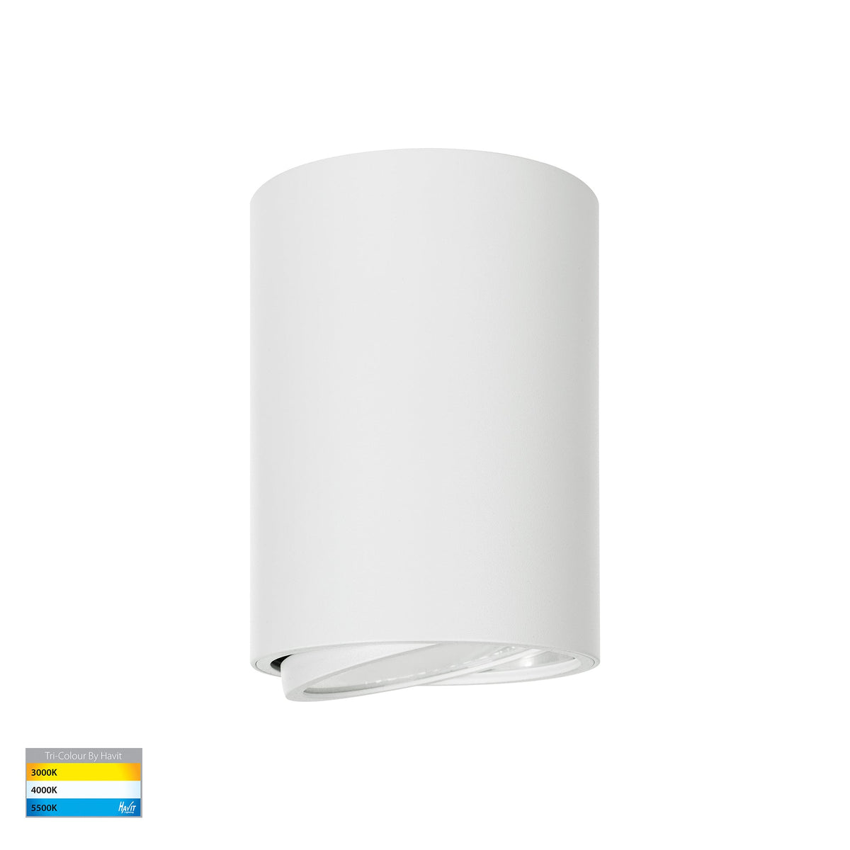 Nella 12w LED White Adjustable Surface Mounted Downlight - HV5813T-WHT-12V