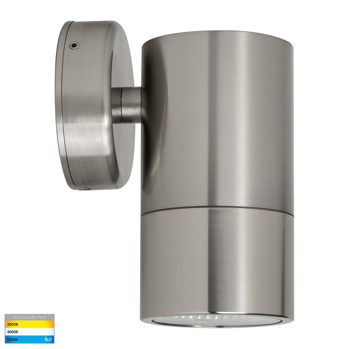 Maxi Tivah 316 Stainless Steel TRI Colour Fixed Down Wall Pillar Lights - HV1108T