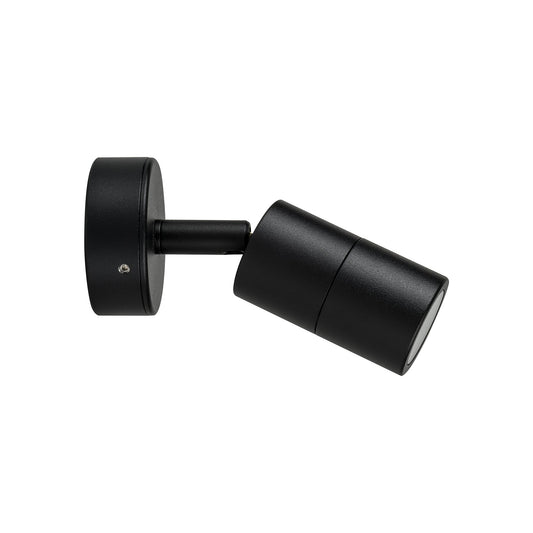 Mini Tivah Aluminium Black Single Adjustable Wall Pillar Lights - HV1227MR11NW