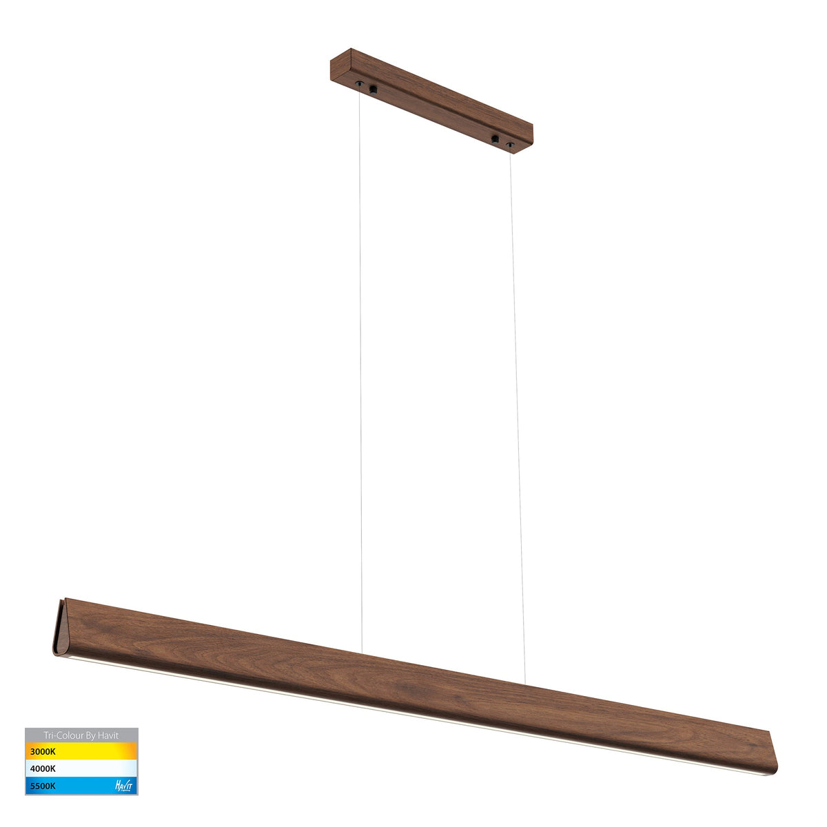 Opex Walnut Timber 1800mm Linear Pendant - HV6014T