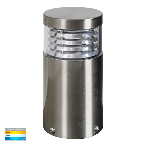 HV1615T-SS316 -Mini 316 Stainless Steel Louvred LED Bollard Light - HV1615T-SS316-240V